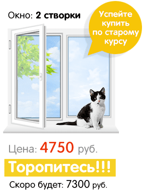 пластиковое окно 2 створки
